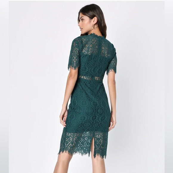 Lulus Green Lace Dress - Picture 2 of 4